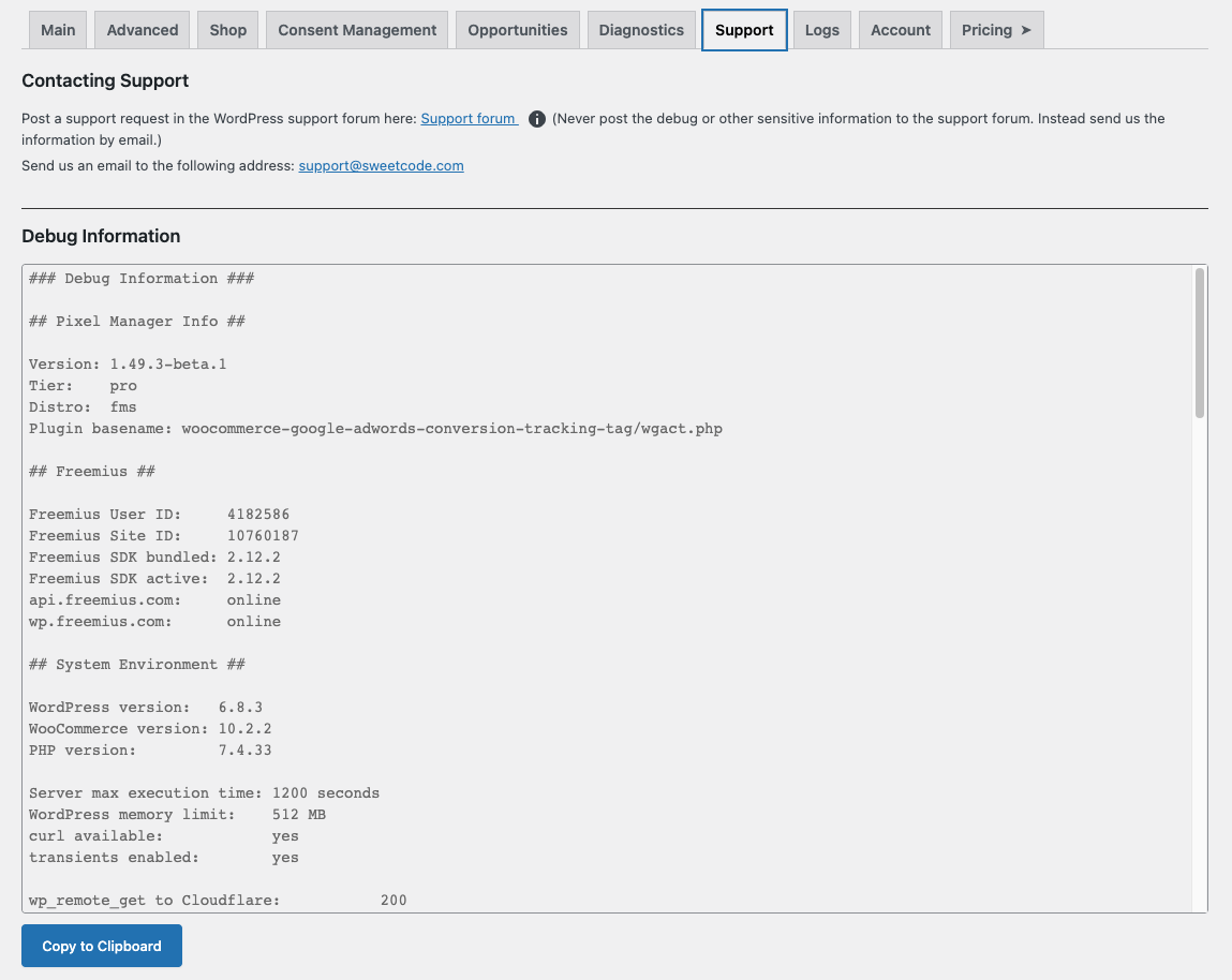 Debug Info