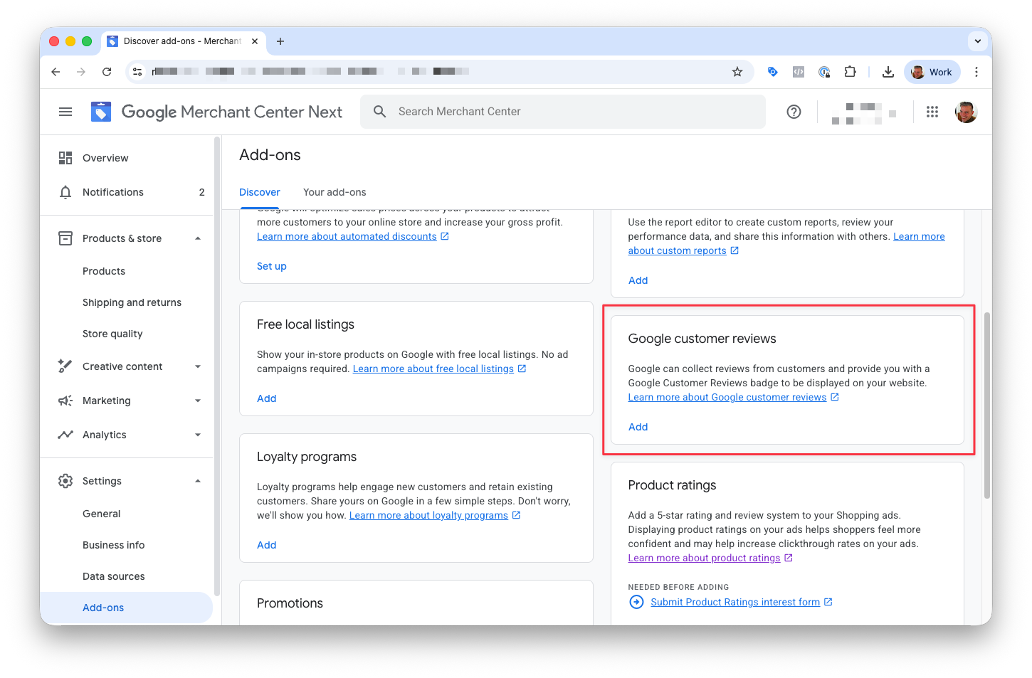 Enable Google Customer Reviews in Merchant Center