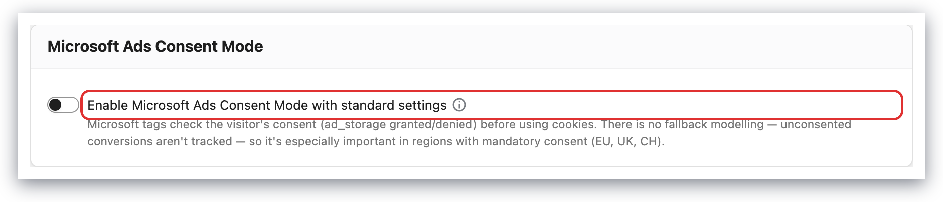 Microsoft Ads Consent Mode