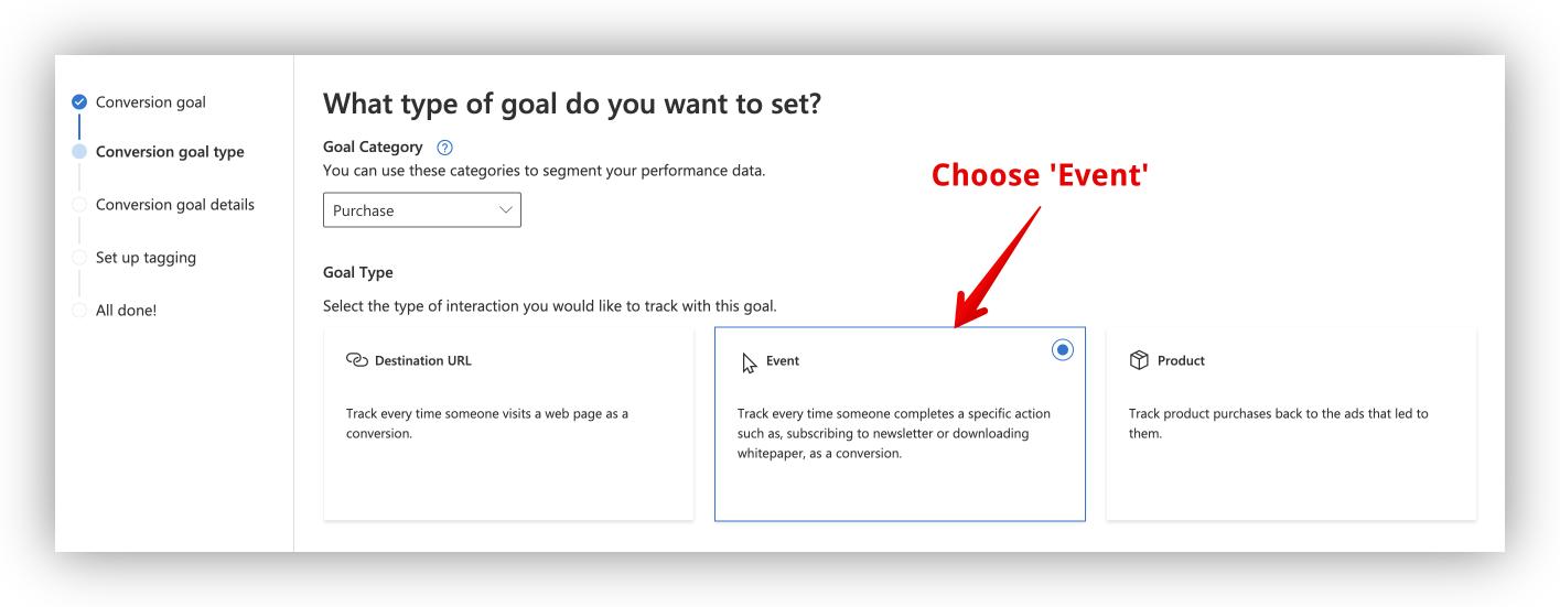 Create conversion goal step 5