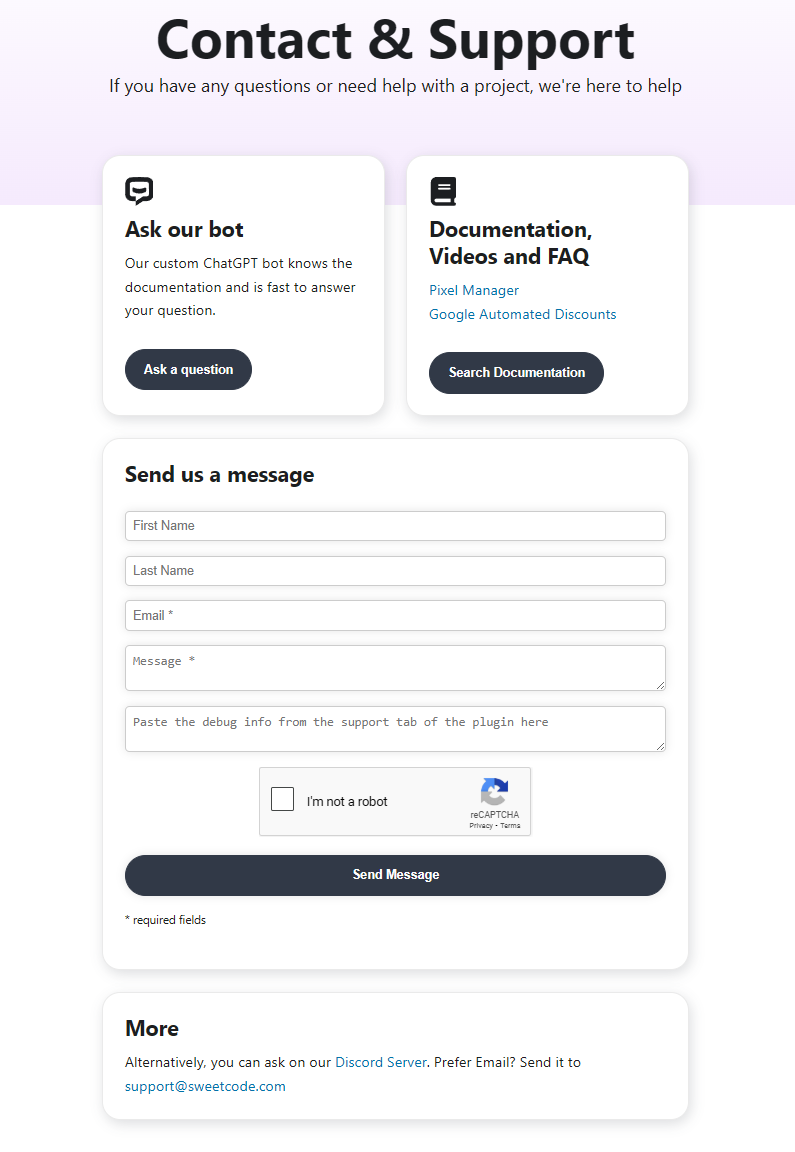 Contact Support