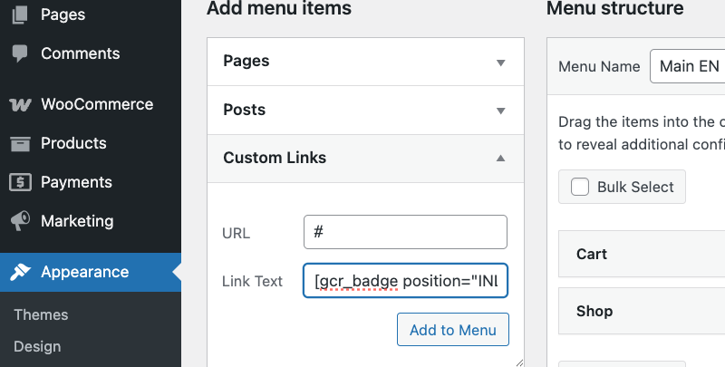 Adding Badge to Menu